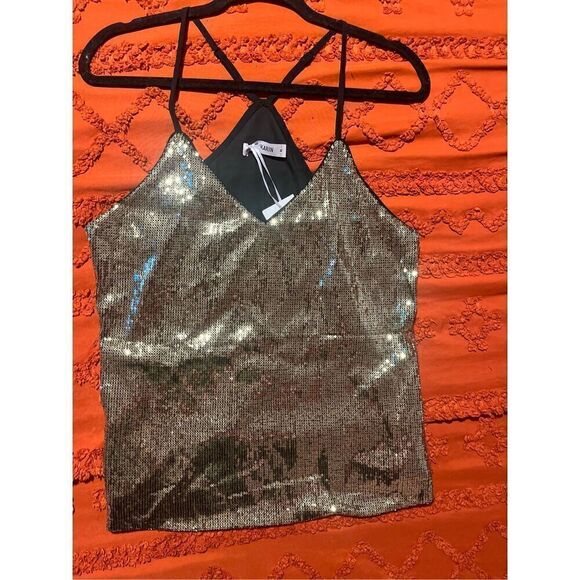 Grace Karin  Gold Glittery sequin clubbing strap size Medium BNWT - Picture 11 of 11